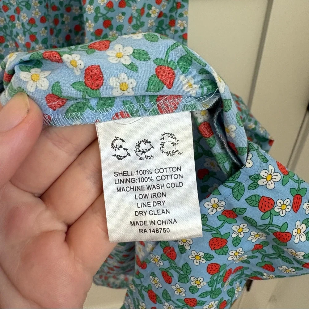 Sea New York Lilly Smocked Strawberry Midi Dress - Picture 7 of 9